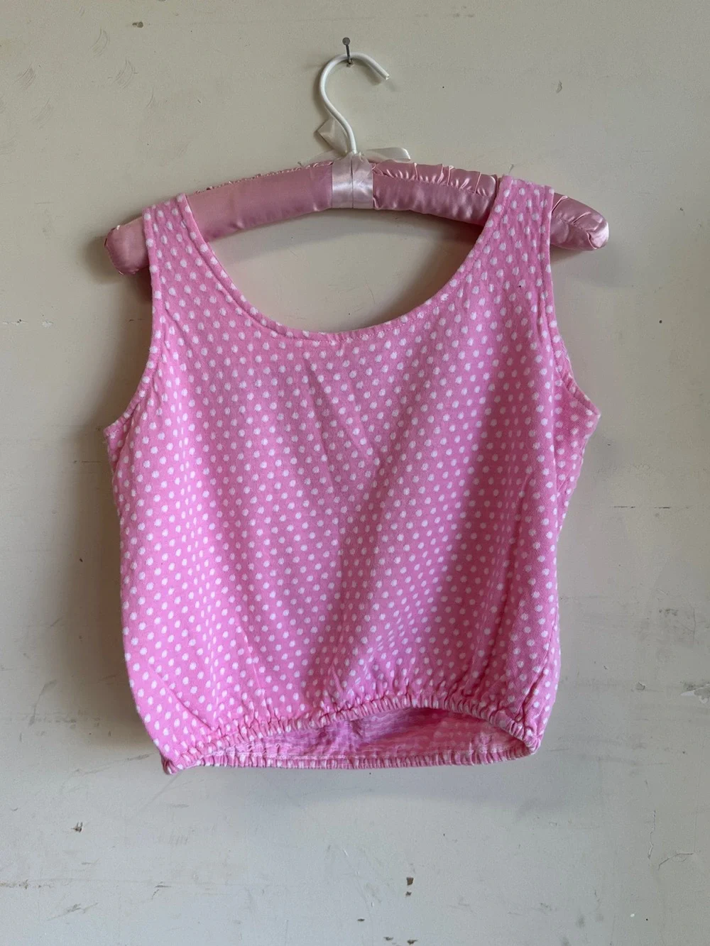 Vintage 60s pink polkadot matching set